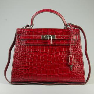 Designer Fake Hermes Kelly Red 2way Ladies