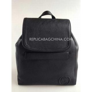 Fake Best Gucci BackPack Black Calfskin