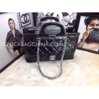 Fake Chanel Handbag Totes Black Calfskin