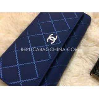 Fake Chanel Purse Wallet Blue