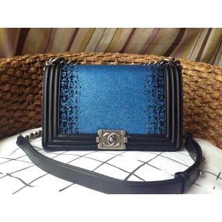 Fake Chanel Sheepskin Leather Le Boy Flap Shoulder Bag Royalblue