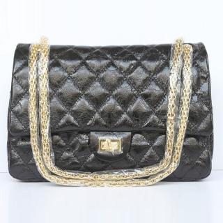 Fake Cheap Chanel 2.55 Reissue Flap Crocodile Cross Body Bag Black