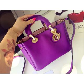 Fake Dior Calfskin Diorissimo Mini Bag Purple/Pink Sold Online