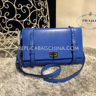 Fake Handbag Blue Calfskin Shoulder Bag