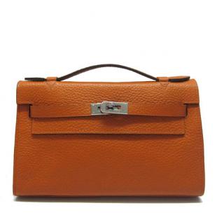 Fake Hermes Clutches Ladies Orange HK22