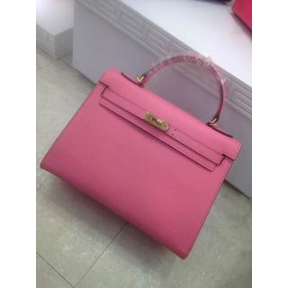 Fake Hermes Kelly 32cm Togo Leather Bag Pink