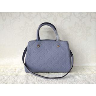 Fake Louis Vuitton Monogram Empreinte Montaigne BB Bag Baby Blue at US