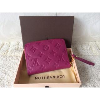 Fake Louis Vuitton Monogram Empreinte Zip Coin Wallet Fushia