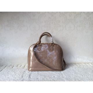 Fake Louis Vuitton Monogram Vernis Alma PM Bag M90171 Galet Sold Online