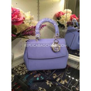 Fake Luxury Dior Totes Blue Leather