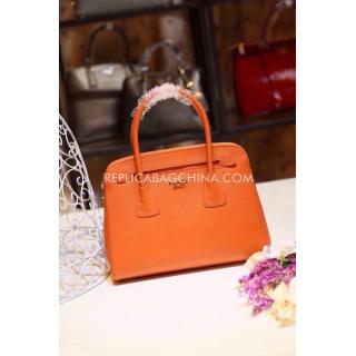 Fake Prada Handbag Orange Handbag Calfskin