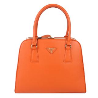 Fake Prada Orange Cow Leather Online Sale