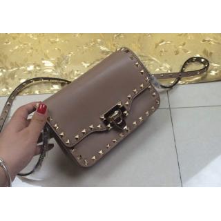 Fake Valentino Rockstud Chain Flap Shoulder Bag 00551 Nude Online