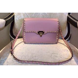 Fake Valentino Rockstud Chain Flap Shoulder Bag 00551 Pink