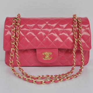 High Quality Imitation Chanel Classic Flap bags Enamel YT6426 Pink