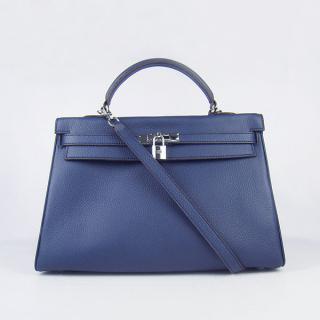 Hot AAA Hermes Kelly Blue 6308 YT7054