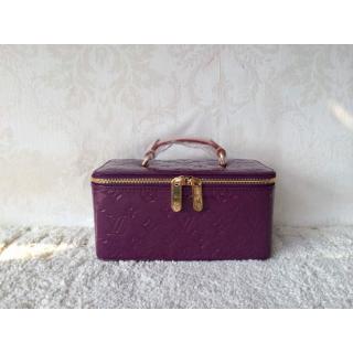 Hot Replica Louis Vuitton Monogram Vernis Zip Vanity Bag Purple USA