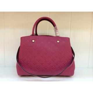 Imitation 1:1 Louis Vuitton Monogram Empreinte Montaigne MM Bag Fushia CA