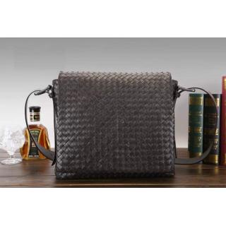 Imitation Bottega Veneta Intrecciato Sheep Skin Cross Body Messenger Coffee