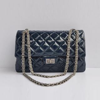 Imitation Chanel 2.55 Reissue Flap Blue Enamel Ladies