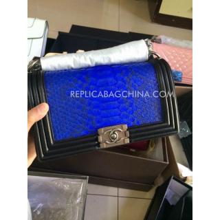 Imitation Chanel Blue Handbag