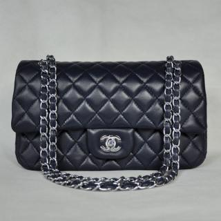 Imitation Chanel Classic Flap bags Lambskin Ladies Black