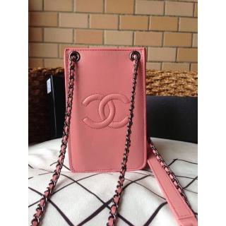 Imitation Chanel Smartphone Holder Pouch Crossbody Bag Pink Spring Summer 2014