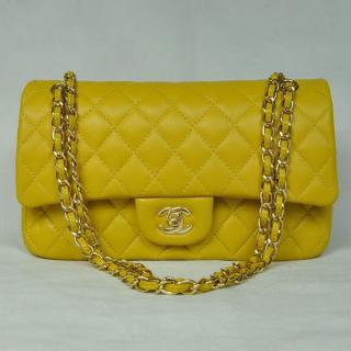 Imitation Classic Flap bags Yellow Ladies