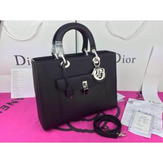 Imitation Dior Lady Genuine Leather Black