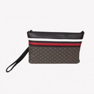 Imitation Gucci Cow Leather Coffee Briefcase