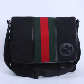 Imitation Gucci Messenger bags Canvas Black