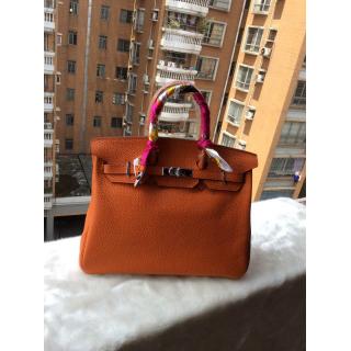 Imitation Hermes Birkin Togo Leather Bag Orange