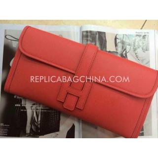 Imitation Hermes Clutch Calfskin Orange