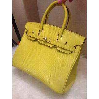 Imitation Hermes Handbag YT0792 Yellow Leather