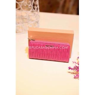 Imitation High Quality Miu Miu Wallet Red Calfskin