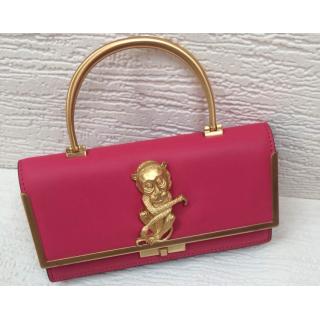 Imitation High Quality Valentino Monkey Buckle Clutch Bag Fushia