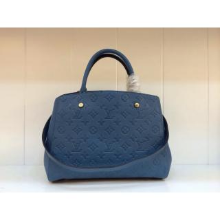 Imitation Louis Vuitton Monogram Empreinte Montaigne MM Bag Cyan