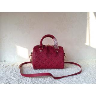 Imitation Louis Vuitton Monogram Empreinte Speedy Bandouliere 20 Bag Framboise