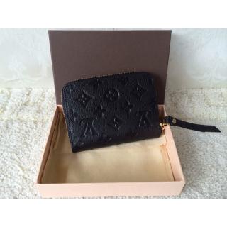 Imitation Louis Vuitton Monogram Empreinte Zip Coin Wallet Black