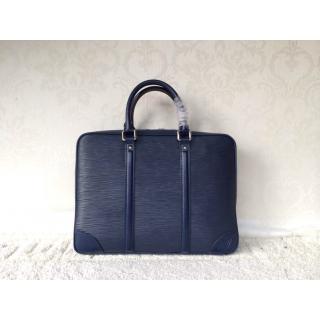 Imitation Louis Vuitton Porte Documents Voyage Briefcase EPI Mens Small Business Bag Bleu Nuit M41143 2014