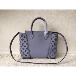 Imitation Luxury Louis Vuitton Monogram W PM Tote Bag Baby Blue