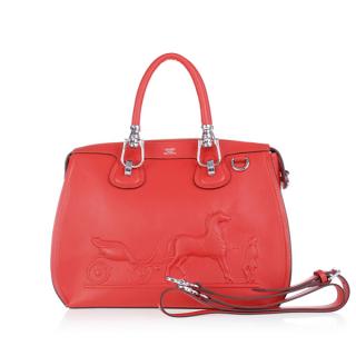 Imitation Original leather Cow Leather Red Ladies