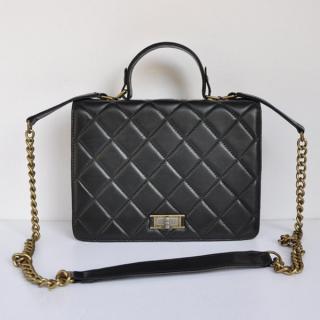 Knockoff 2015 New Chanel Black Lambskin