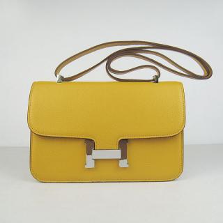 Knockoff Best Hermes Constance YT3356 Yellow Cross Body Bag Online