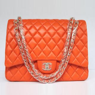 Knockoff Chanel Classic Flap bags Orange Ladies YT6897