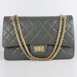 Knockoff Chanel Lambskin Cross Body Bag Grey