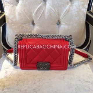 Knockoff Chanel Red Calfskin Online Sale