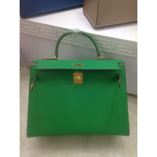 Knockoff Hermes Kelly 32cm Togo Leather Bag Green