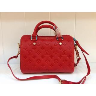 Knockoff Hot Louis Vuitton Monogram Empreinte Speedy Bandouliere 25 Bag M41187 Cerise