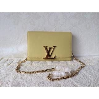 Knockoff Louis Vuitton Chain Louise Bag Yellow